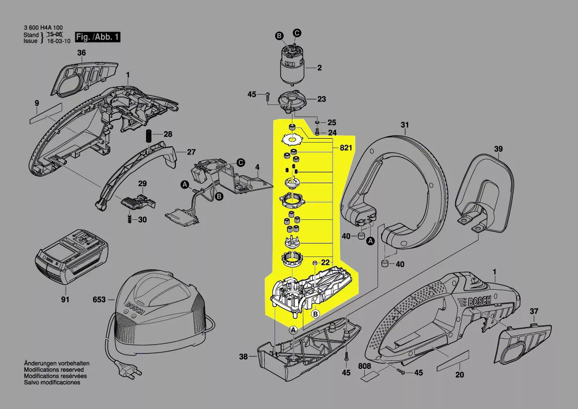 Engrenage planétaire réf. 2 609 003 687 Bosch